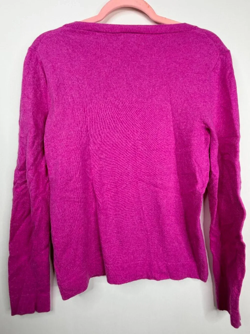 J. Crew Cotton Teddie Sweater Crew Neck Pink Colorway Medium #A2847